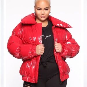 Texture Me Latex Puffer Jacket